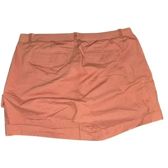 Torrid Size 14 Cuffed Leg Terracotta Dusty Coral Salmon Cargo Camp Shorts - Picture 2 of 2